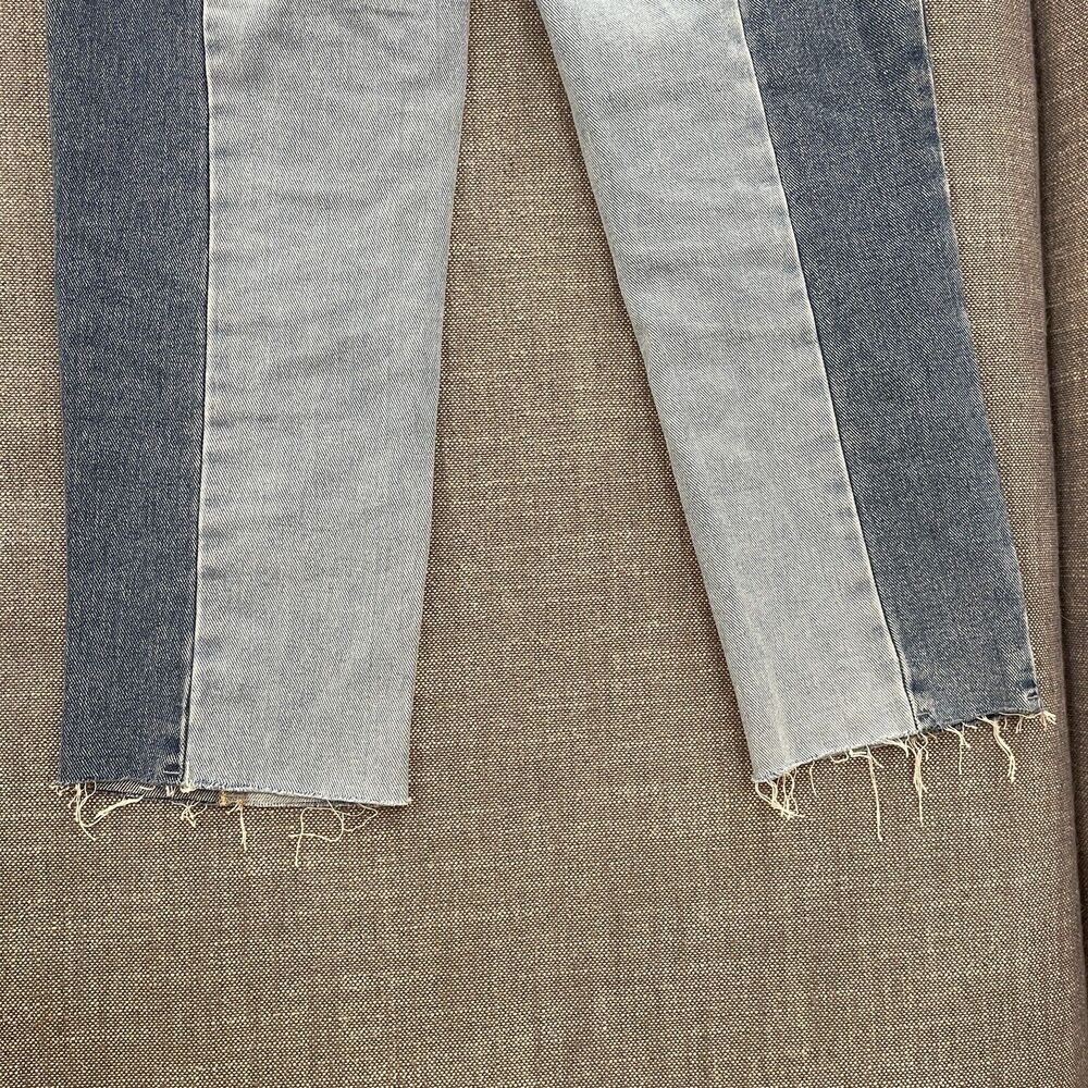 PacSun Women’s Jeans Size 24 Short Blue Denim Two Tone High Rise Straight - Picture 9 of 9